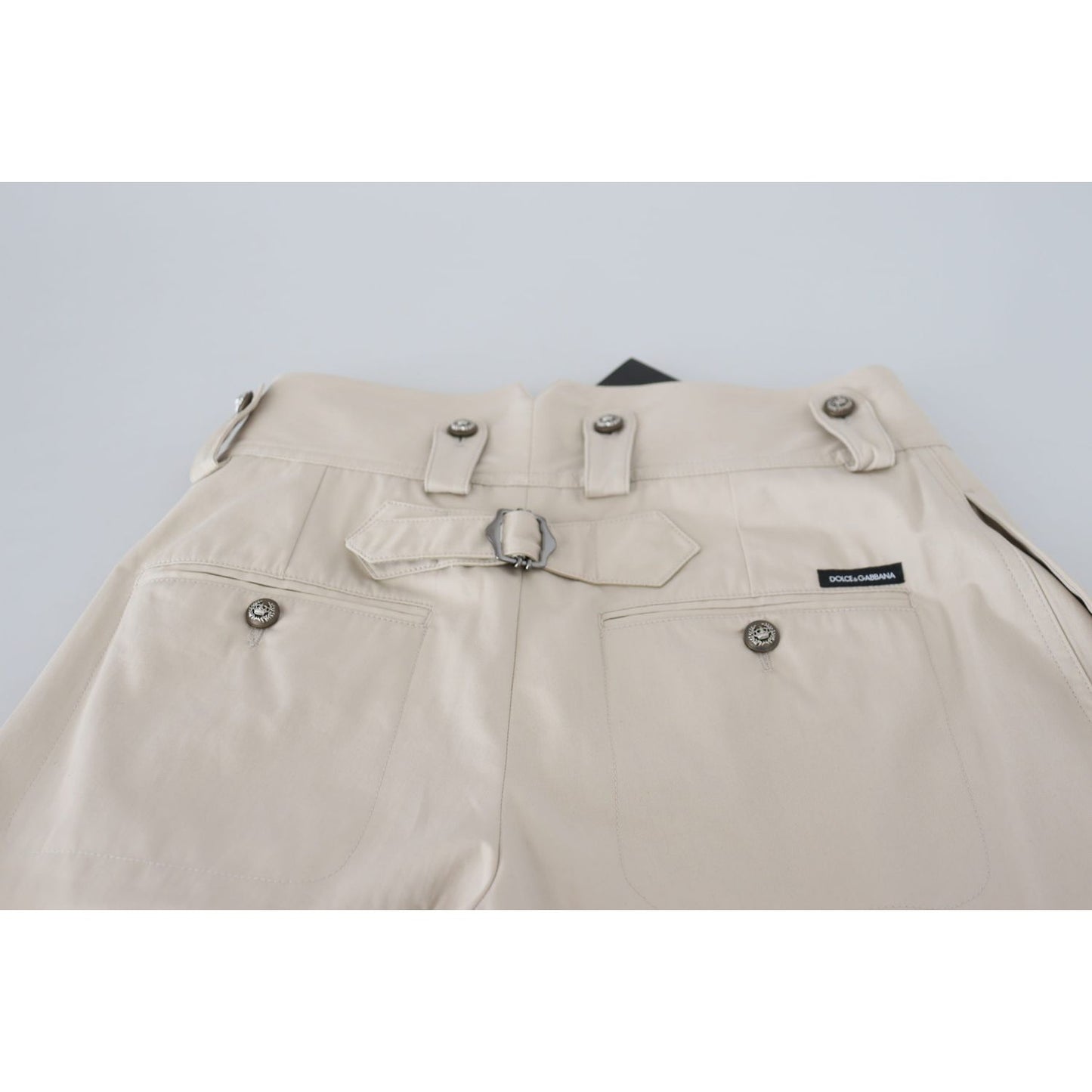 Dolce & Gabbana Beige High Waist Women Pants PAN73088 - 36