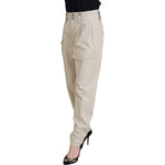 Dolce & Gabbana Beige Cotton Women Cargo Pants PAN74037 - 38