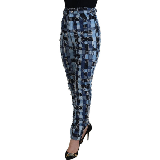 Dolce & Gabbana Multicolor Patchwork Cotton Denim Jeans PAN74201 - 40