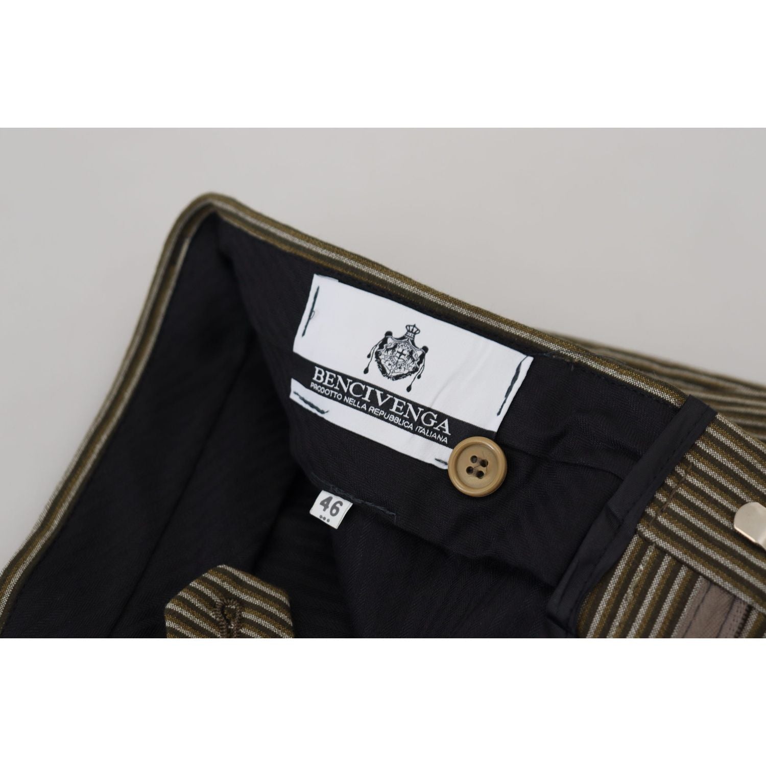 بنطلون BENCIVENGA الأنيق متعدد الألوان من القطن الخالص