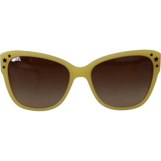 Dolce & Gabbana Yellow Acetate Frame Stars Embellishment DG4124 Sunglasses GLA1146