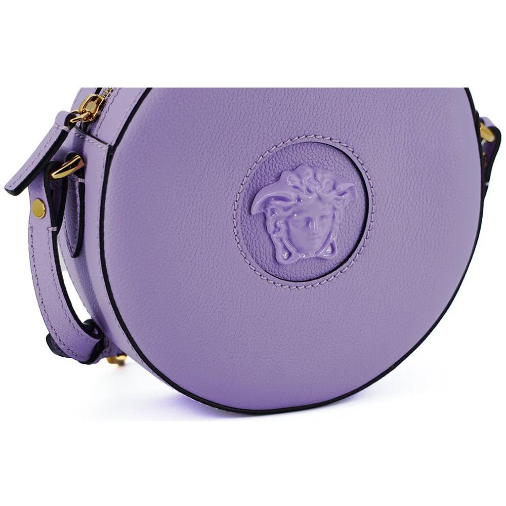 Versace Elegant Purple Round Shoulder Bag WOMAN SHOULDER BAGS