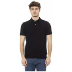 Baldinini Trend Black Cotton Men Polo Shirt BA-23204-L