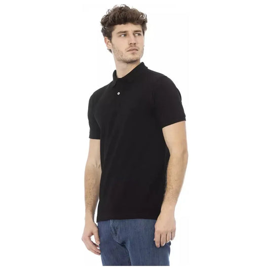 Baldinini Trend Black Cotton Men Polo Shirt BA-23204-L