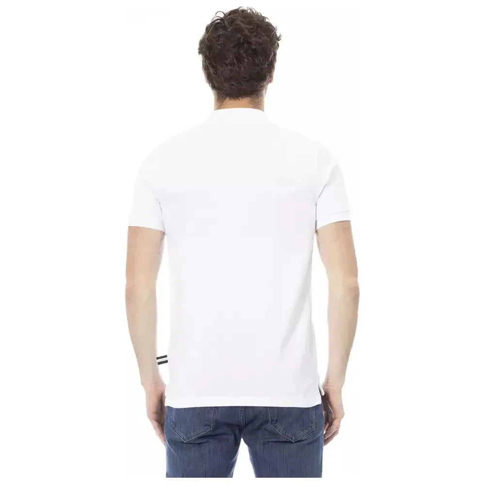 Baldinini Trend White Cotton Men Polo BA-23197-M