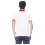 Baldinini Trend White Cotton Men Polo Shirt BA-23200-3XL
