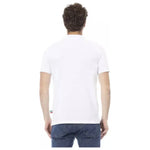 Baldinini Trend White Cotton Men Polo Shirt BA-23202-M