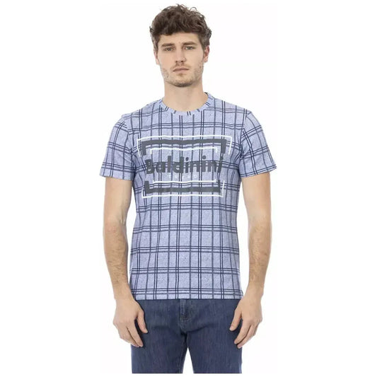 Baldinini Trend Light Blue Cotton Men T-Shirt BA-23184-XS