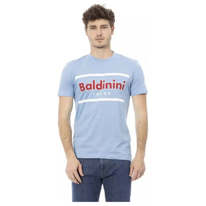 Baldinini Trend Light Blue Cotton Men T-Shirt