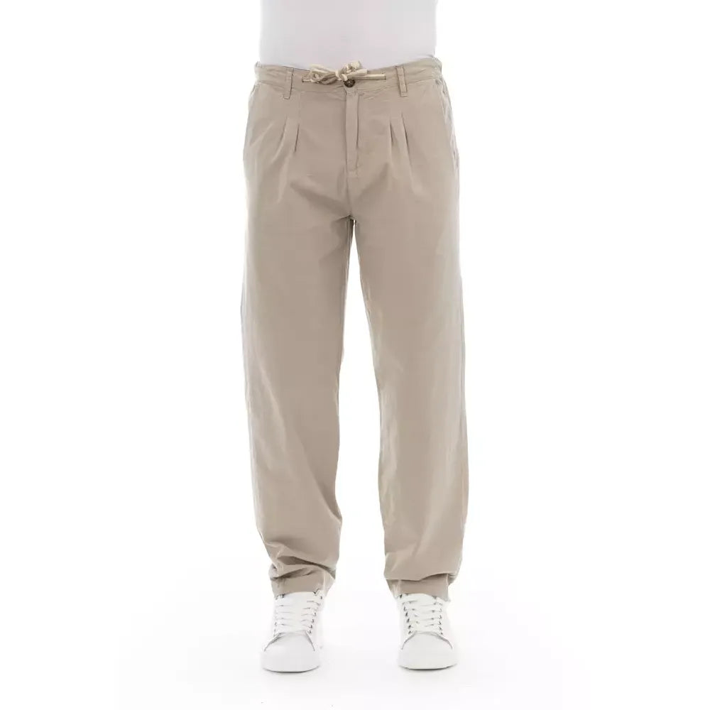 Baldinini Trend Beige Cotton Men Chino Pants