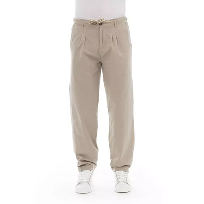 Baldinini Trend Beige Cotton Men Chino Pants