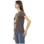 Trussardi Action Brown Cotton Women Top TR-23097-S
