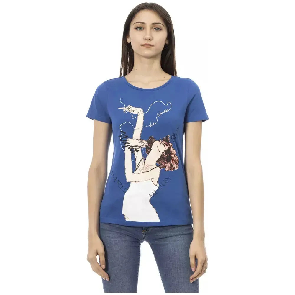 Trussardi Action Blue Cotton T-Shirt