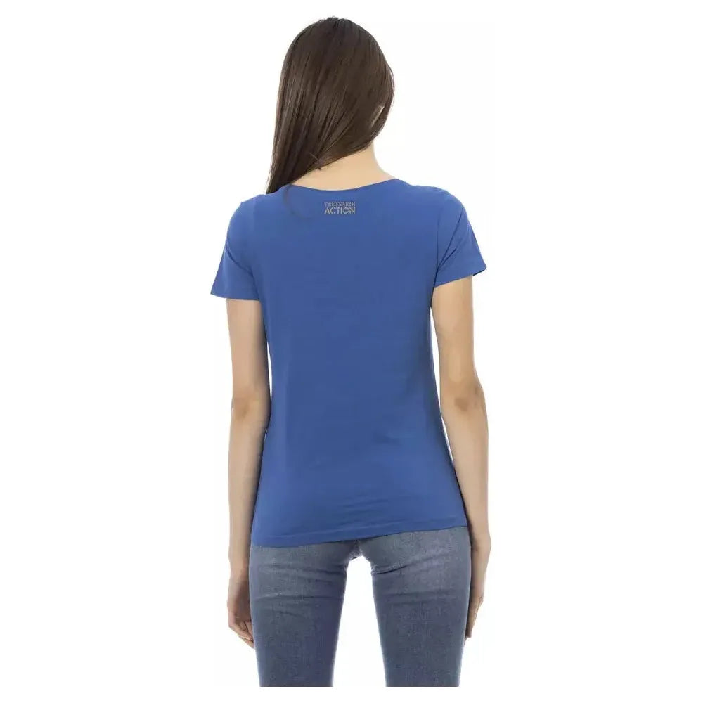 Trussardi Action Blue Cotton T-Shirt