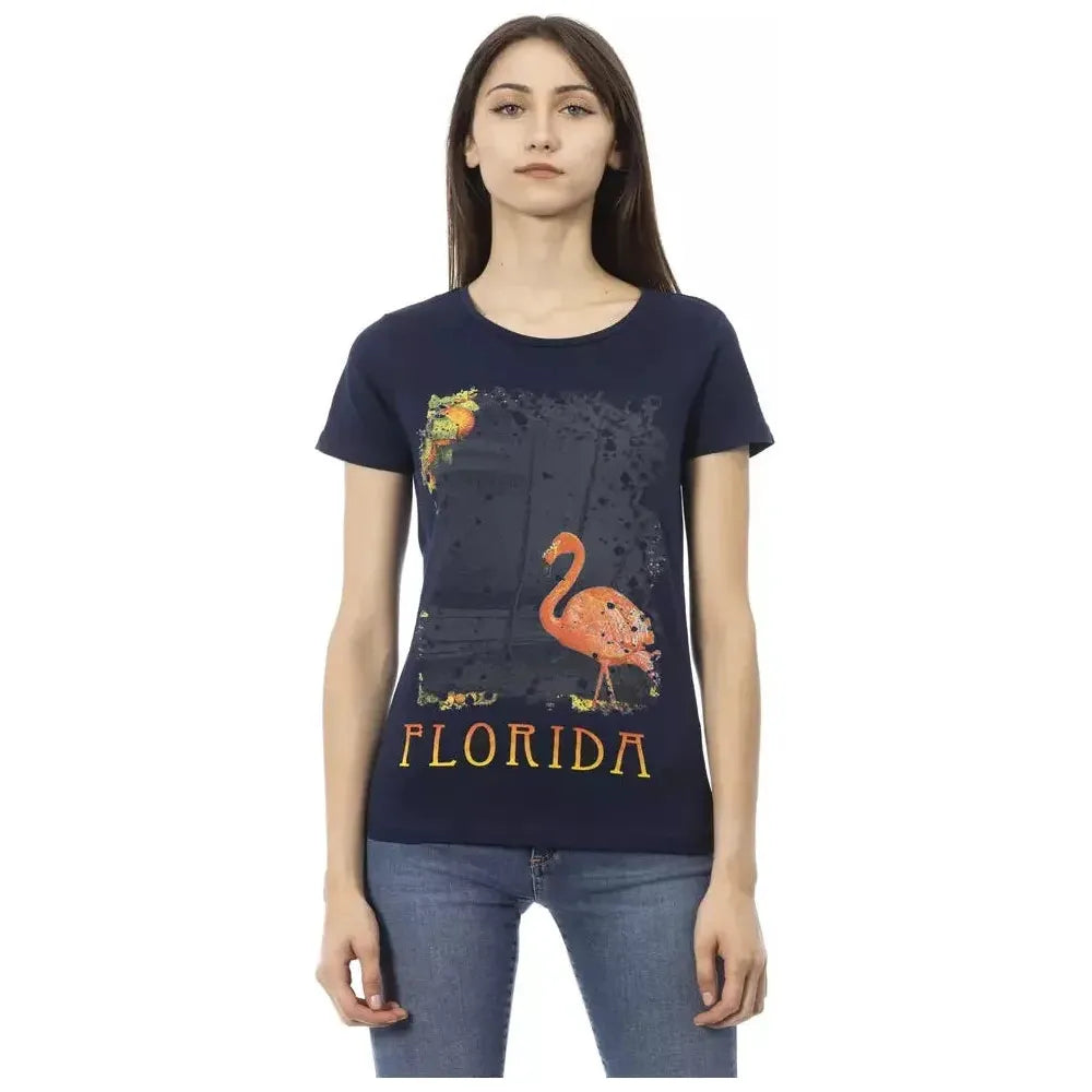 Trussardi Action Blue Cotton T-Shirt