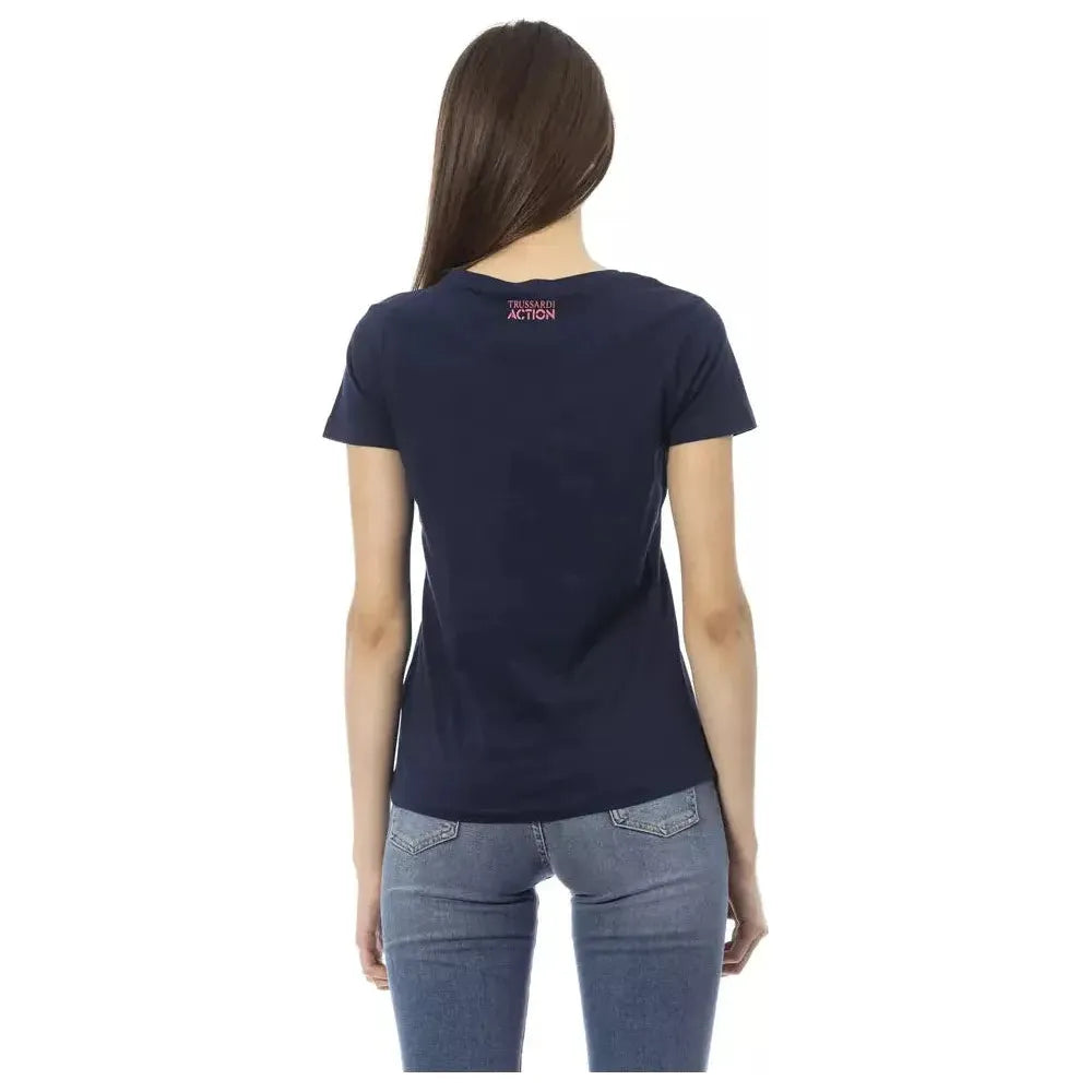 Trussardi Action Blue Cotton T-Shirt