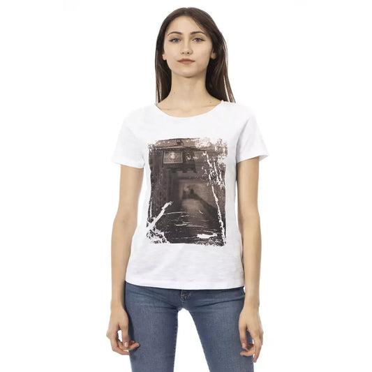 Trussardi Action White Cotton Women Top TR-23022-M-FBB-302