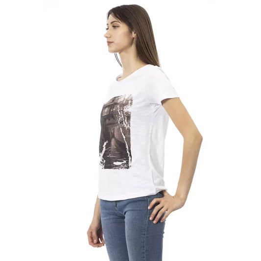 Trussardi Action White Cotton Women Top TR-23022-M-FBB-302