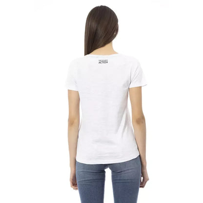 Trussardi Action White Cotton Tops & T-Shirt