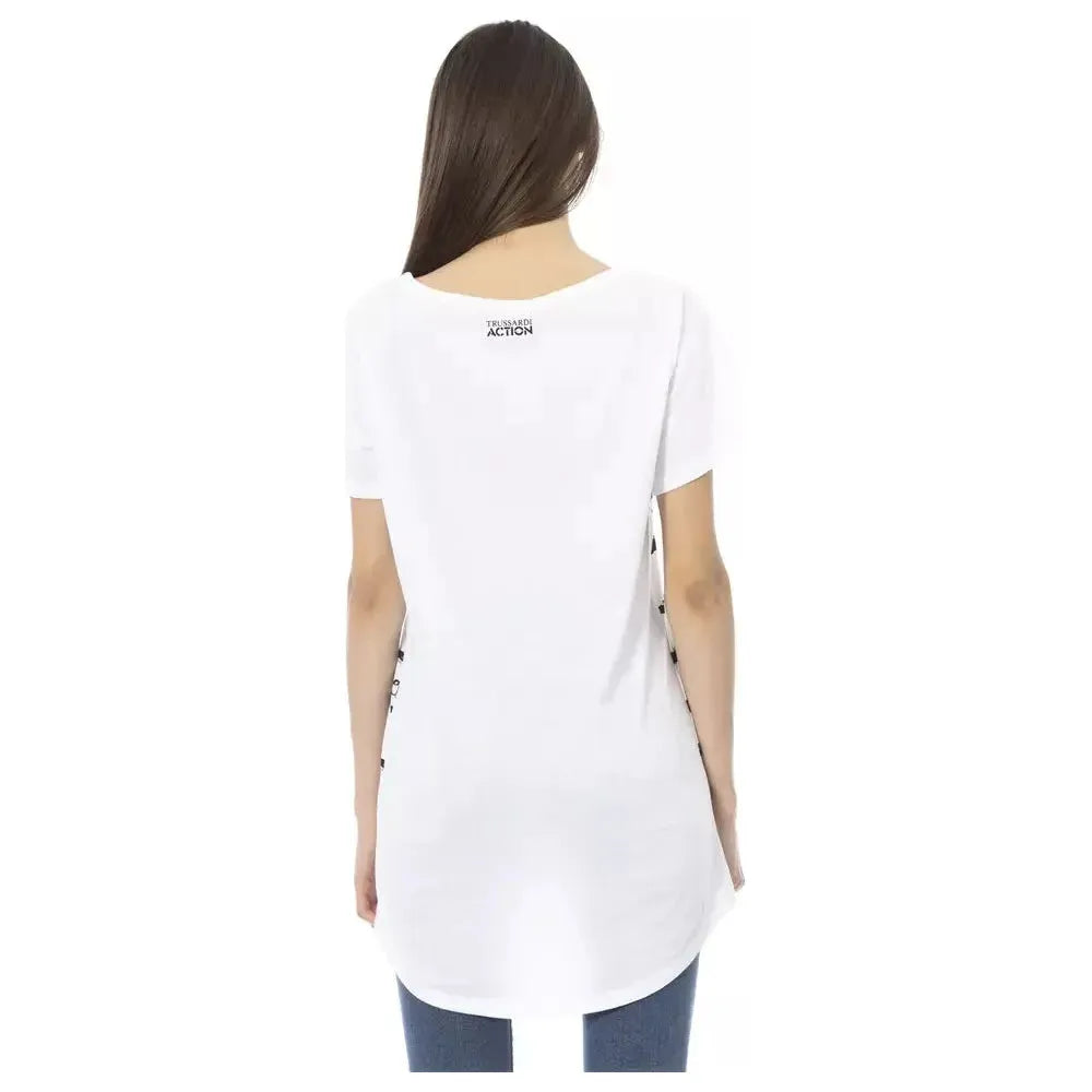 Trussardi Action White Cotton Women T-Shirt