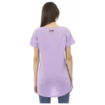 Trussardi Action Purple Cotton Women T-Shirt TR-23013-S