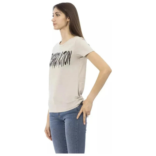 Trussardi Action Beige Cotton Women T-Shirt TR-22990-S