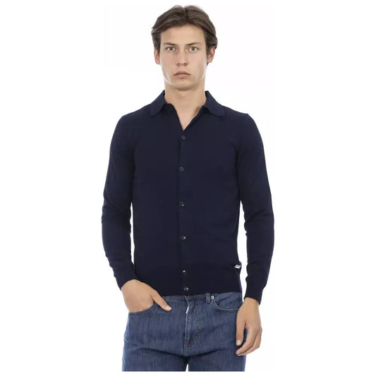 Baldinini Trend Blue Cotton Men Shirt BA-22909-S