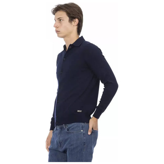 Baldinini Trend Blue Cotton Men Shirt BA-22909-S