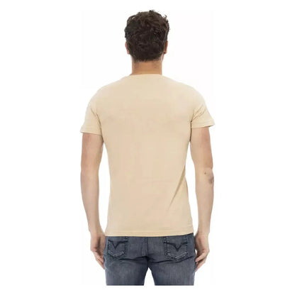 Trussardi Action Beige Cotton Men T-Shirt