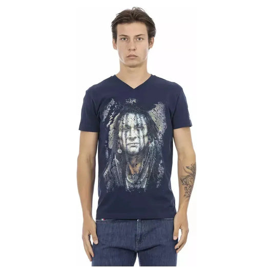 Trussardi Action Blue Cotton Men's T-Shirt TR-22875-M