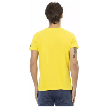 Trussardi Action Yellow Cotton Men T-Shirt