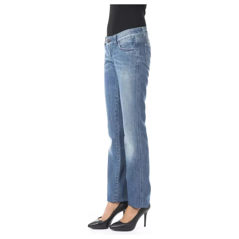 BYBLOS Blue Cotton Women's Regular Fit Jean