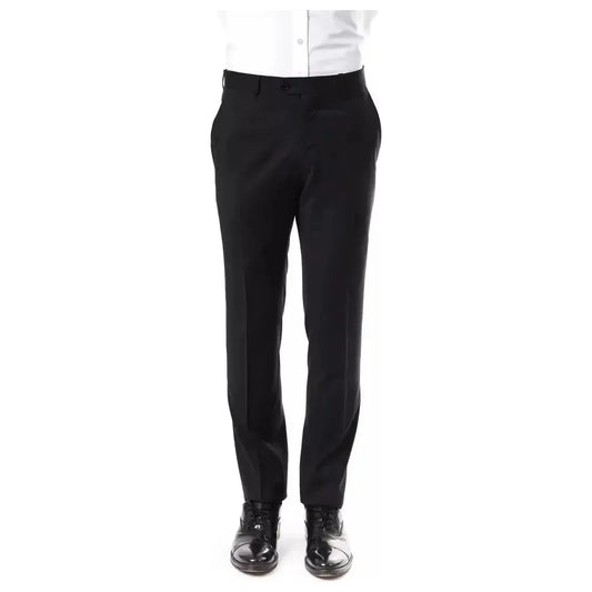 Uominitaliani Gray Wool Mens Suit Pant UO-17035-IT52 | XL