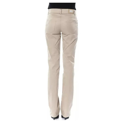 BYBLOS Beige Cotton Women Pant