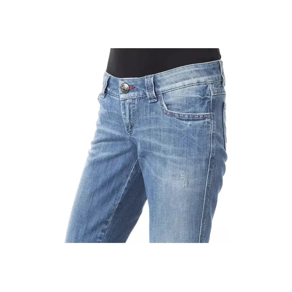 بنطلون جينز نسائي من القطن باللون الأزرق من BYBLOS