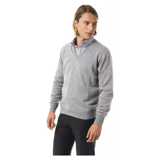 Uominitaliani Gray Wool Men Sweater UO-17053-M