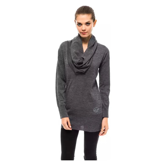 Montana Blu Gray Wool Women Sweater MO-14227-IT42|M