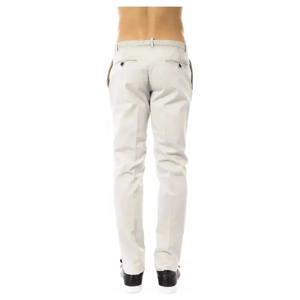 Uominitaliani Gray Cotton Men Pant UO-17040-IT52 | XL