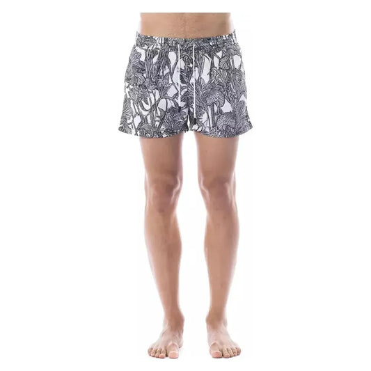 Roberto Cavalli Sport Black Polyester Men's Swim Trunk RO-13750-IT48 | M