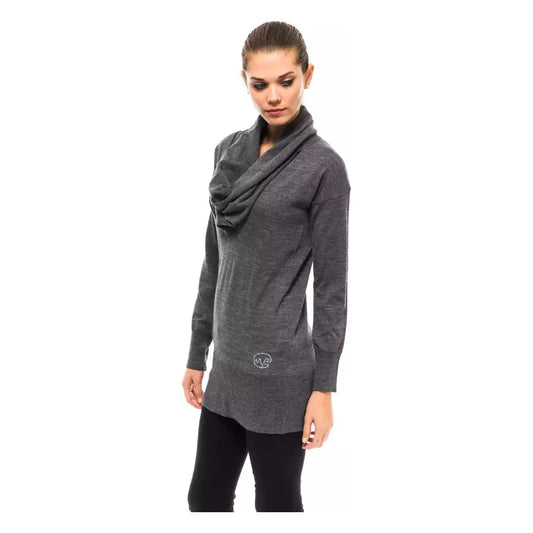 Montana Blu Gray Wool Women Sweater MO-14227-IT42|M