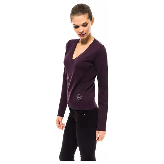 Montana Blu Purple Wool Women Sweater MO-14224-IT40|S