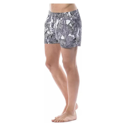 Roberto Cavalli Sport Black Polyester Men's Swim Trunk RO-13750-IT48 | M