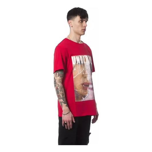 Nicolo Tonetto Red Cotton Men T-Shirt NI-12968-L