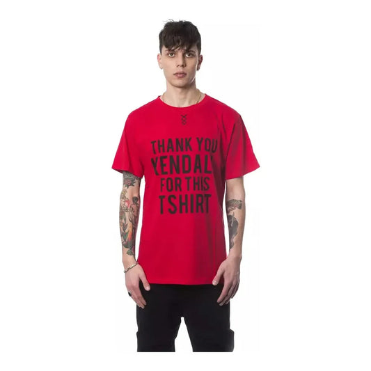 Nicolo Tonetto Red Cotton Men T-Shirt NI-12974-S