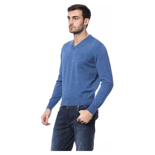 Billionaire Italian Couture Embroidered Merino Wool Crew Neck Sweater BI-10490-S-FBB-94