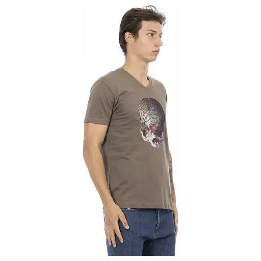 Trussardi Action Brown Cotton Men T-Shirt TR-22863-S
