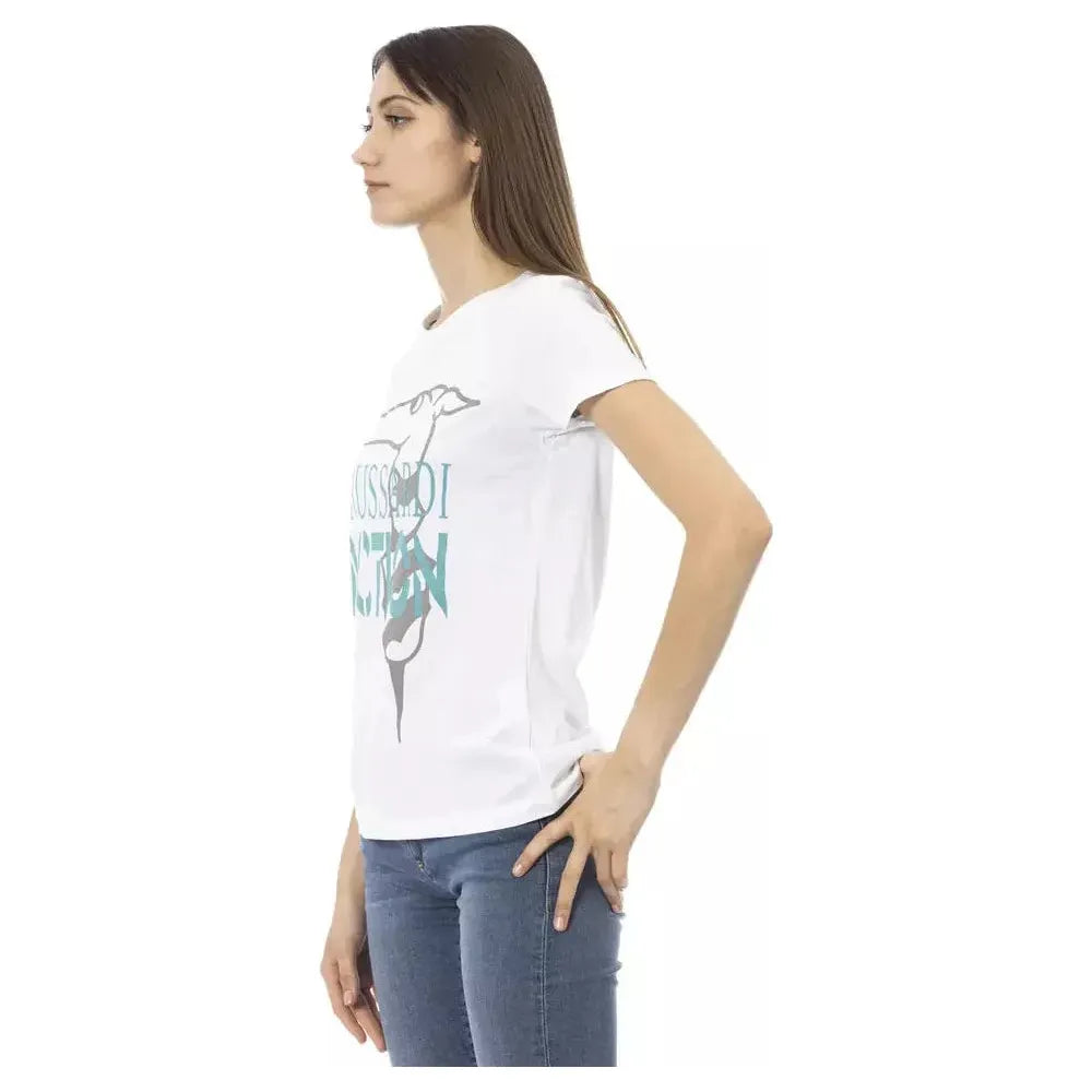 Trussardi Action White Cotton T-Shirt