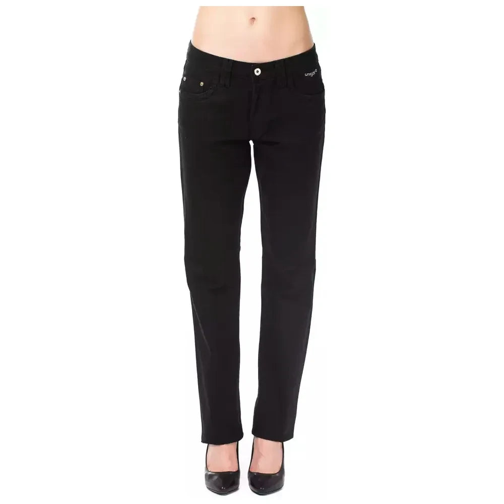Ungaro Fever Black Cotton Women's Pants