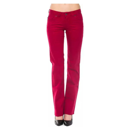 Ungaro Fever Red Cotton Women Pants UN-8200-W28