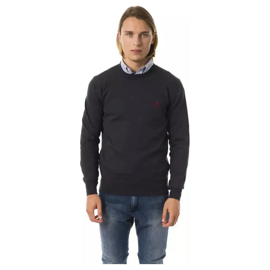 Uominitaliani Gray Merino Wool Men Sweater UO-7816-XS